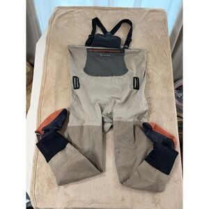 Simms Stockingfoot Fishing Waders Men's Tan Beige Size L9-11 outdoors